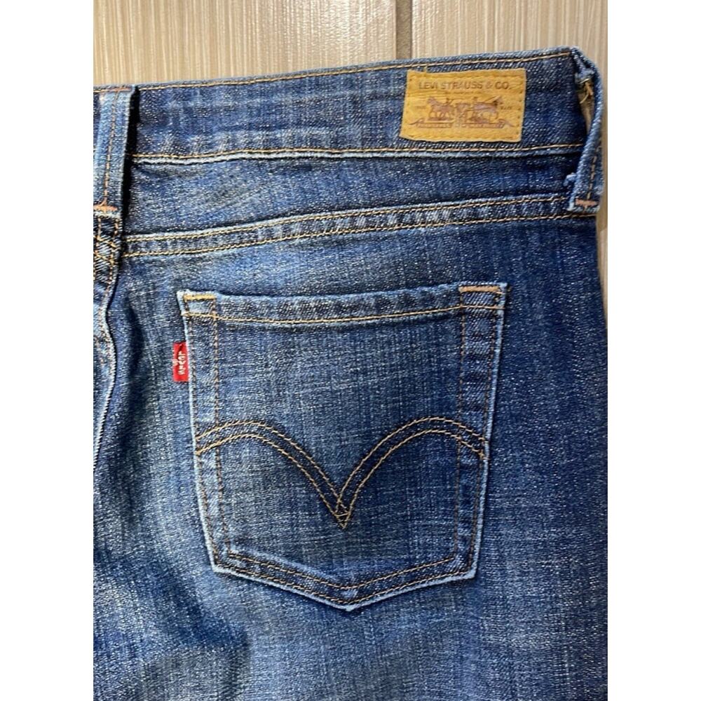 Y2K Indie Sleaze Levi's 545 Low Bootcut Jeans Size 10 Medium Wash Denim 2000s - Picture 4 of 10